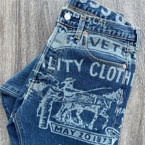 RARE! Authentic Vintage LEVIS 501s with design